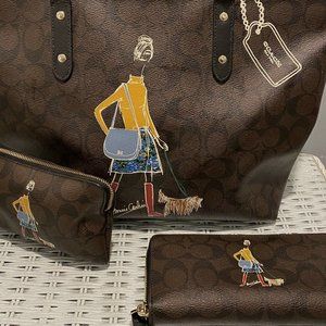 SIGNATURE BONNIE CASHIN LIMITED EDITION CITY ZIP TOTE 3 PIECES